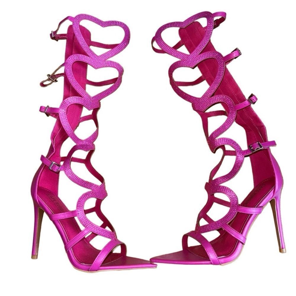 NWOB Dolls Kill Cape Robbin Heart Redial Romance Stiletto Heels - Size 8